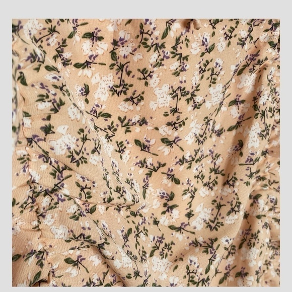 NWT Lulus Reason To Be Dress Ditsy Floral Off Shoulder Ruched Mini Dress Size L - Picture 6 of 11